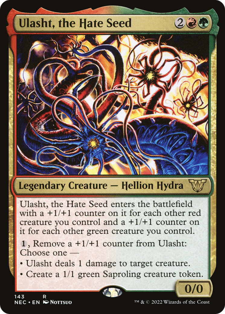 Image of Ulasht, the Hate Seed (NEC-143) - Neon Dynasty Commander