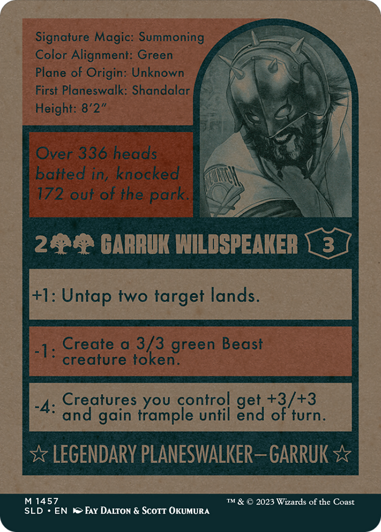Image of Garruk Wildspeaker (1457) (SLD-1457) - Secret Lair Drop: (Full Art) (Borderless) Foil