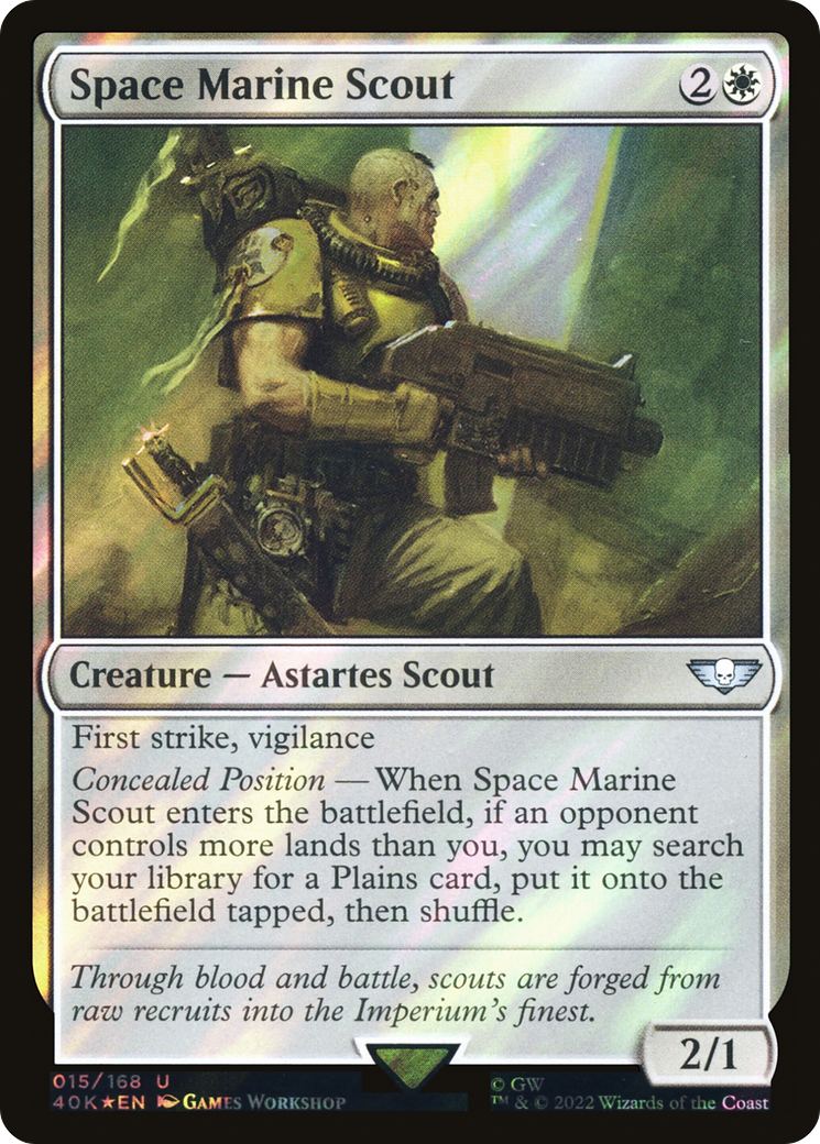 Image of Space Marine Scout (Surge Foil) (40K-015) - Warhammer 40,000 Commander Foil