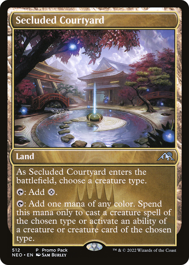 Image of Secluded Courtyard (PPNEO-512) - Kamigawa: Neon Dynasty Foil
