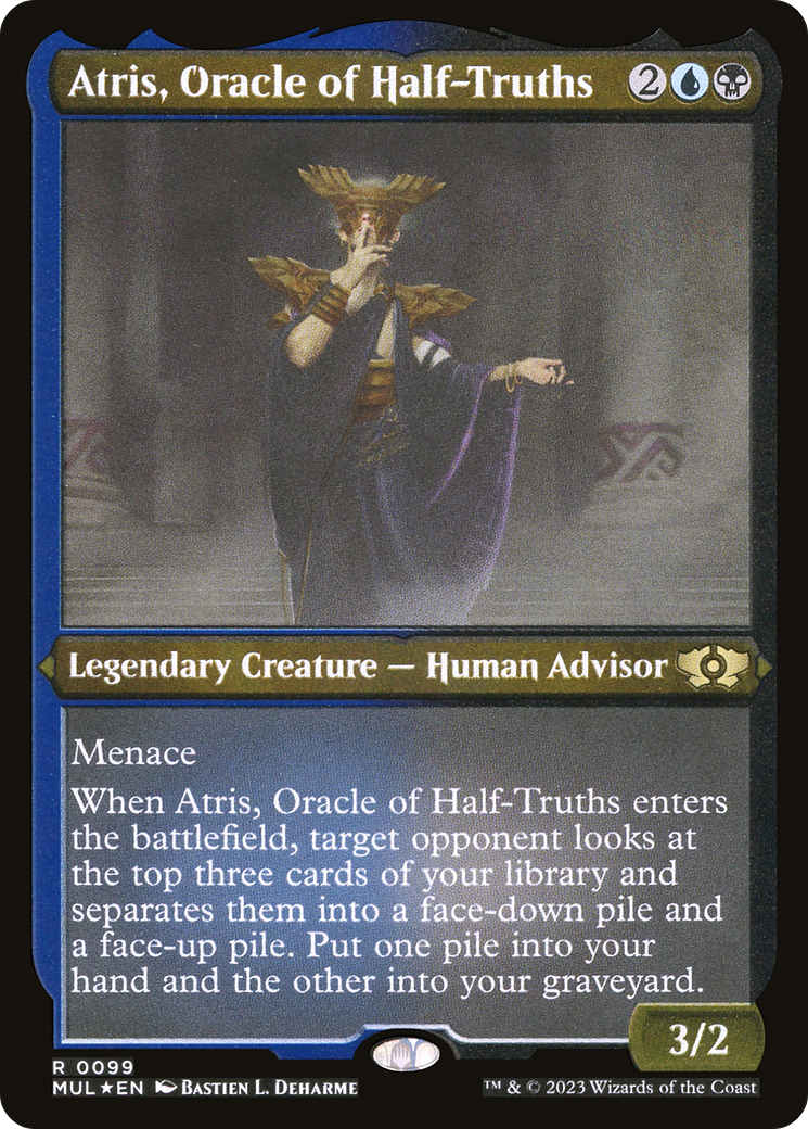 Image of Atris, Oracle of Half-Truths (Foil Etched) (MUL-099) - Multiverse Legends Foil