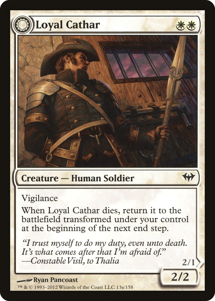 Image of Loyal Cathar (DKA-013) - Dark Ascension: (Double Faced Transform)