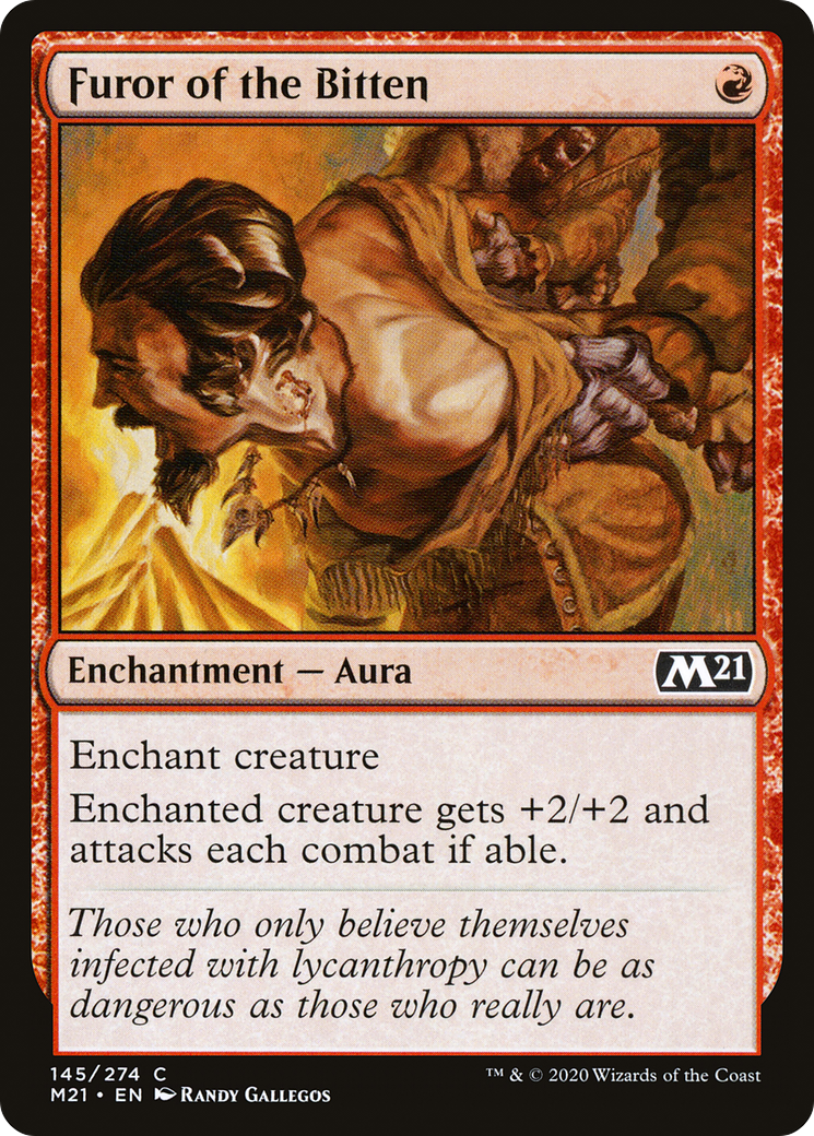 Image of Furor of the Bitten (M21-145) - Core Set 2021 Foil