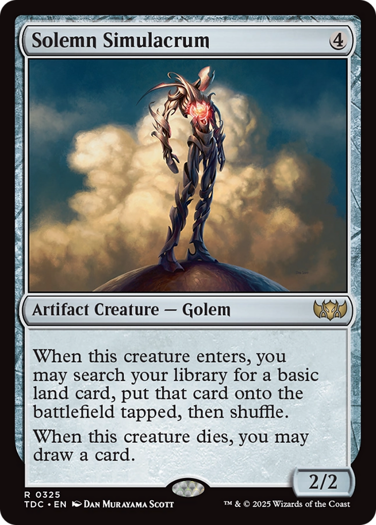 Image of Solemn Simulacrum (TDC-325) - Commander: Tarkir: Dragonstorm