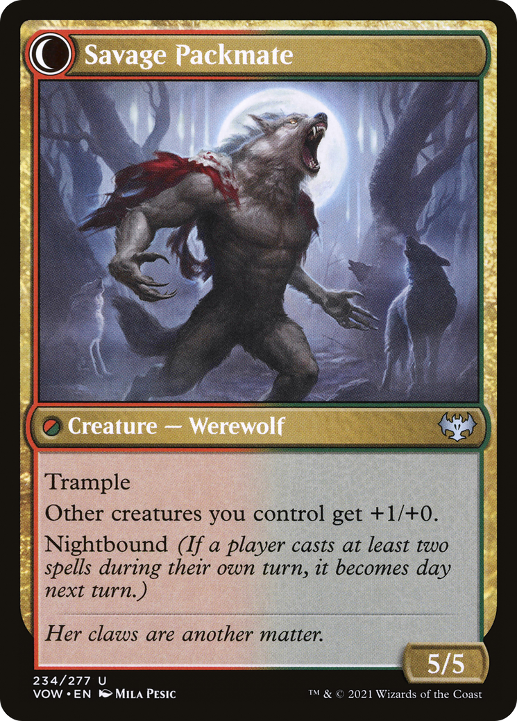 Image of Child of the Pack (VOW-234) - Innistrad: Crimson Vow: (Double Faced Transform)