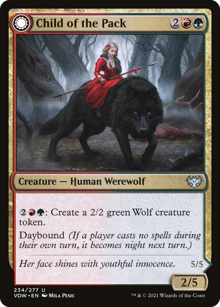 Image of Child of the Pack (VOW-234) - Innistrad: Crimson Vow: (Double Faced Transform)