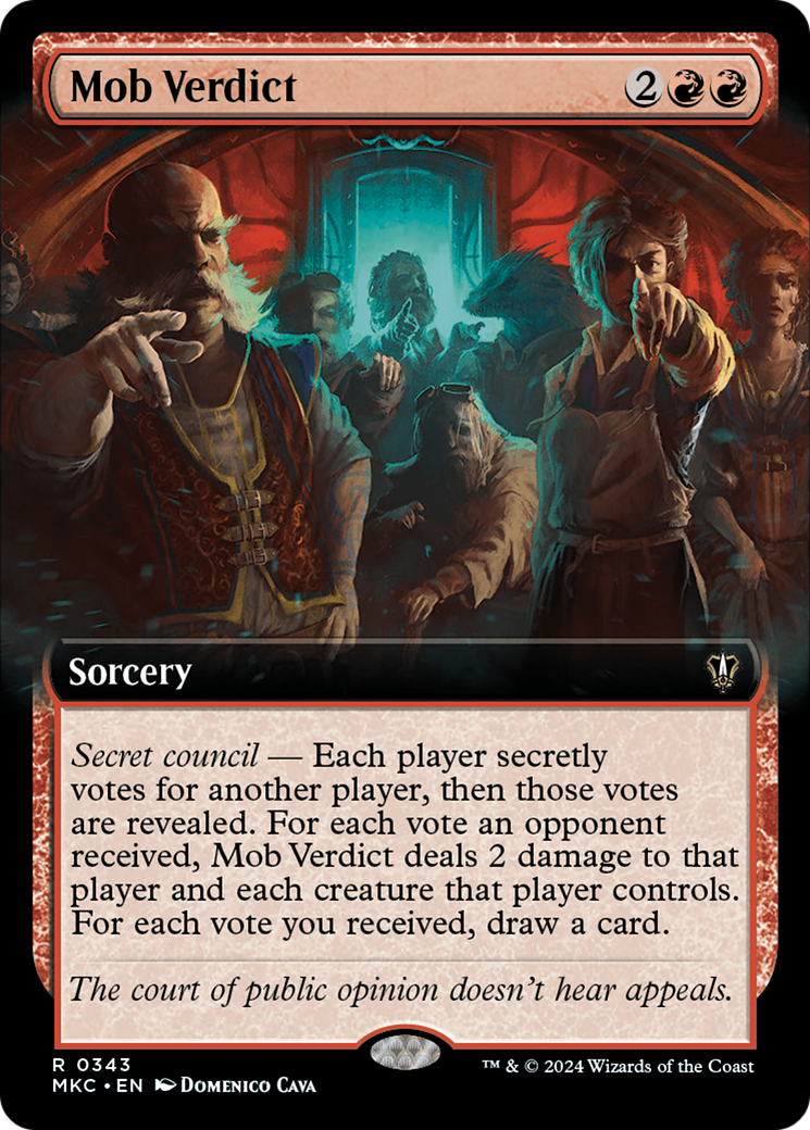 Image of Mob Verdict (Extended Art) (MKC-343) - Murders at Karlov Manor Commander: (Extended Art)