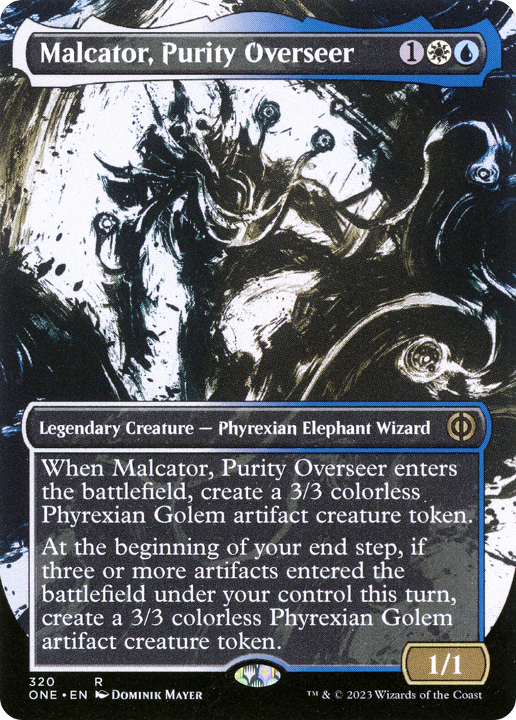 Image of Malcator, Purity Overseer (Showcase) (ONE-320) - Phyrexia: All Will Be One: (Showcase) (Borderless)