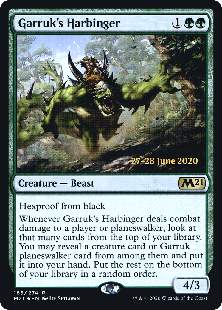 Image of Garruk's Harbinger (PRE-185S) - Core Set 2021 Promos Foil
