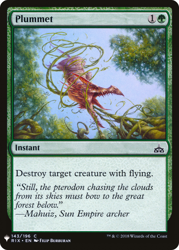 Image of Plummet (LIST-RIX-143) - The List