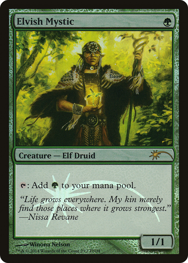 Image of Elvish Mystic (FNM-002) - Friday Night Magic 2014 Foil