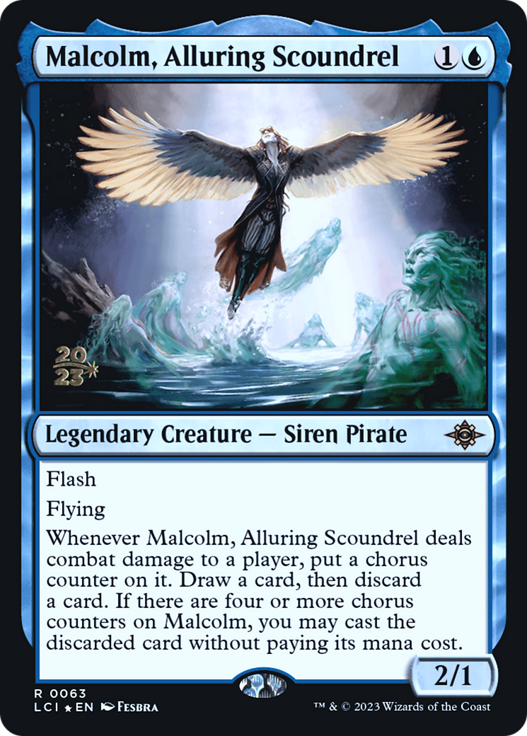 Image of Malcolm, Alluring Scoundrel (PRE-063) - The Lost Caverns of Ixalan Promos Foil