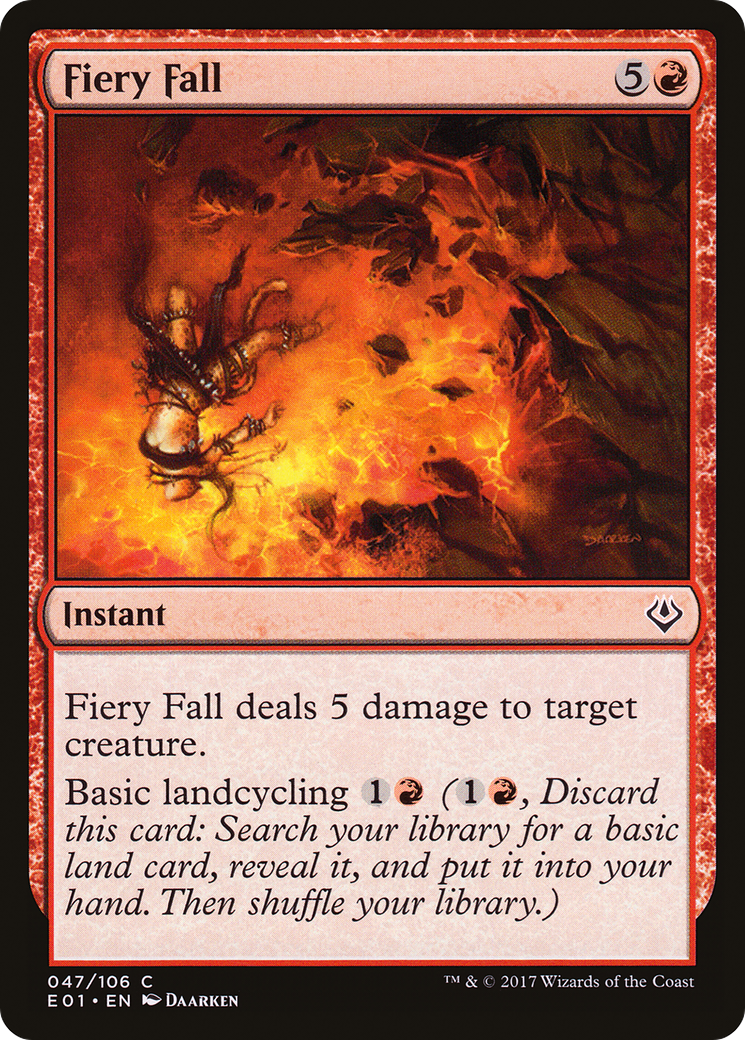 Image of Fiery Fall (AC2-047) - Archenemy: Nicol Bolas