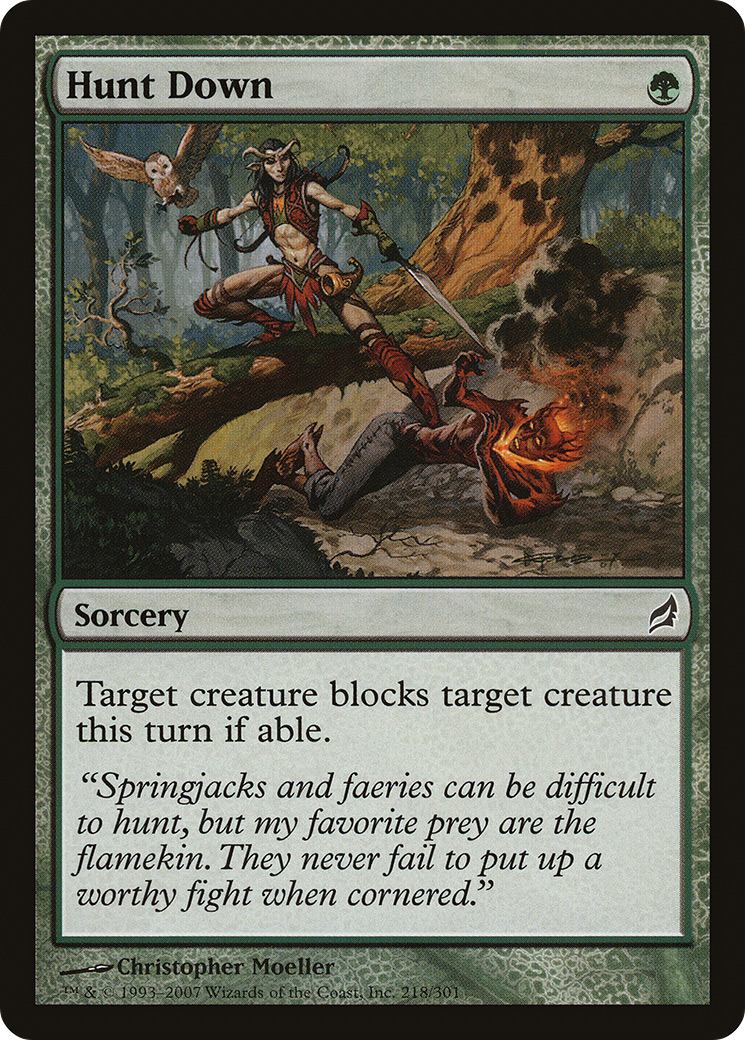 Image of Hunt Down (LRW-218) - Lorwyn Foil