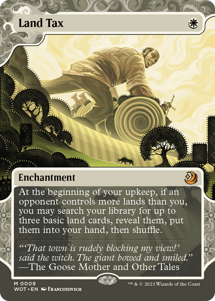 Image of Land Tax (WOT-009) - Wilds of Eldraine: Enchanting Tales: (Showcase) (Borderless) Foil