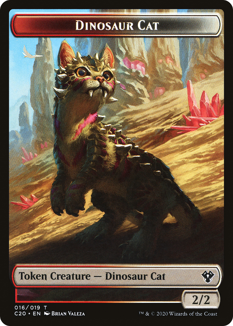 Image of Dinosaur Cat (TC20-016) - Commander 2020 Tokens