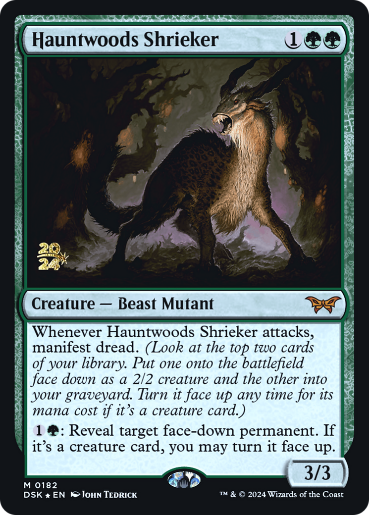 Image of Hauntwoods Shrieker (PRE-182) - Duskmourn: House of Horror Promos Foil