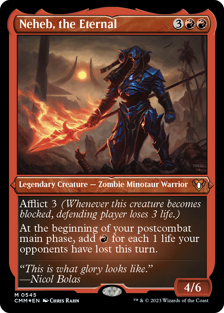 Image of Neheb, the Eternal (CMM-545) - Commander Masters Etched Foil