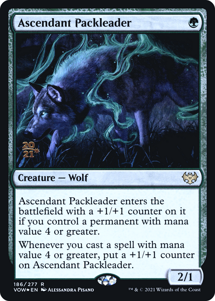 Image of Ascendant Packleader (PRE-186) - Innistrad: Crimson Vow Promos Foil