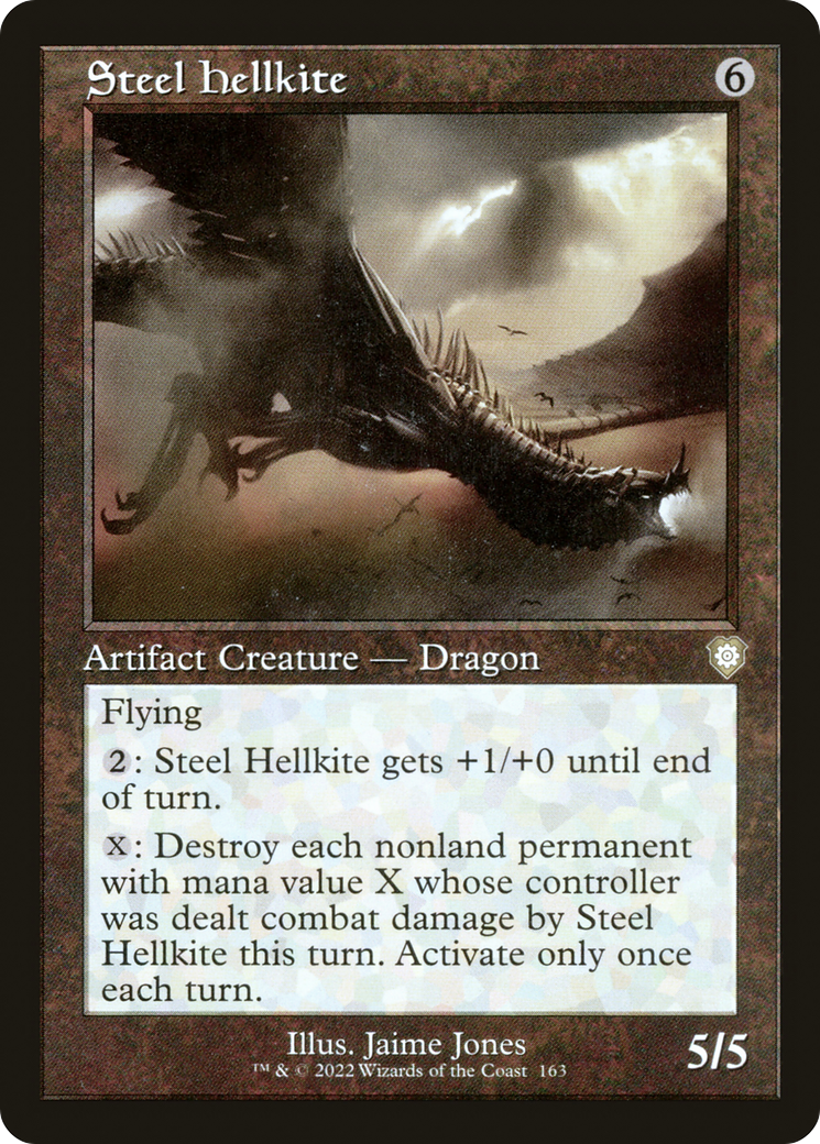 Image of Steel Hellkite (Retro Frame) (BRC-163) - The Brothers' War Commander