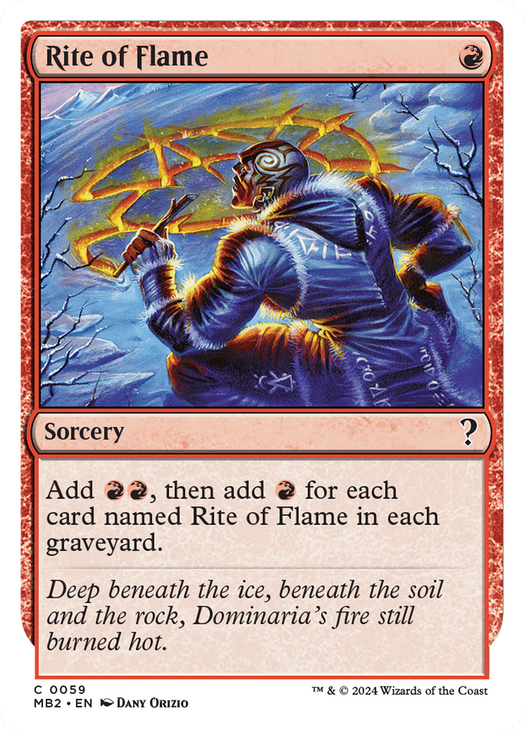 Image of Rite of Flame (White Border) (MB2-059) - Mystery Booster 2