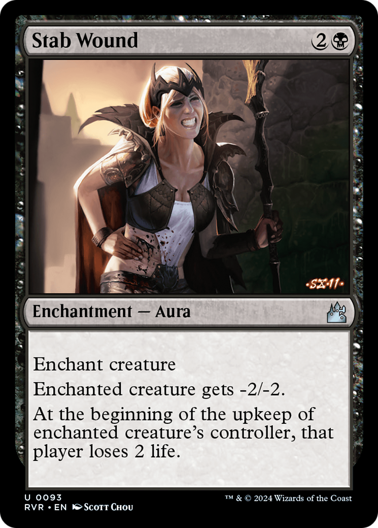 Image of Stab Wound (RVR-093) - Ravnica Remastered Foil