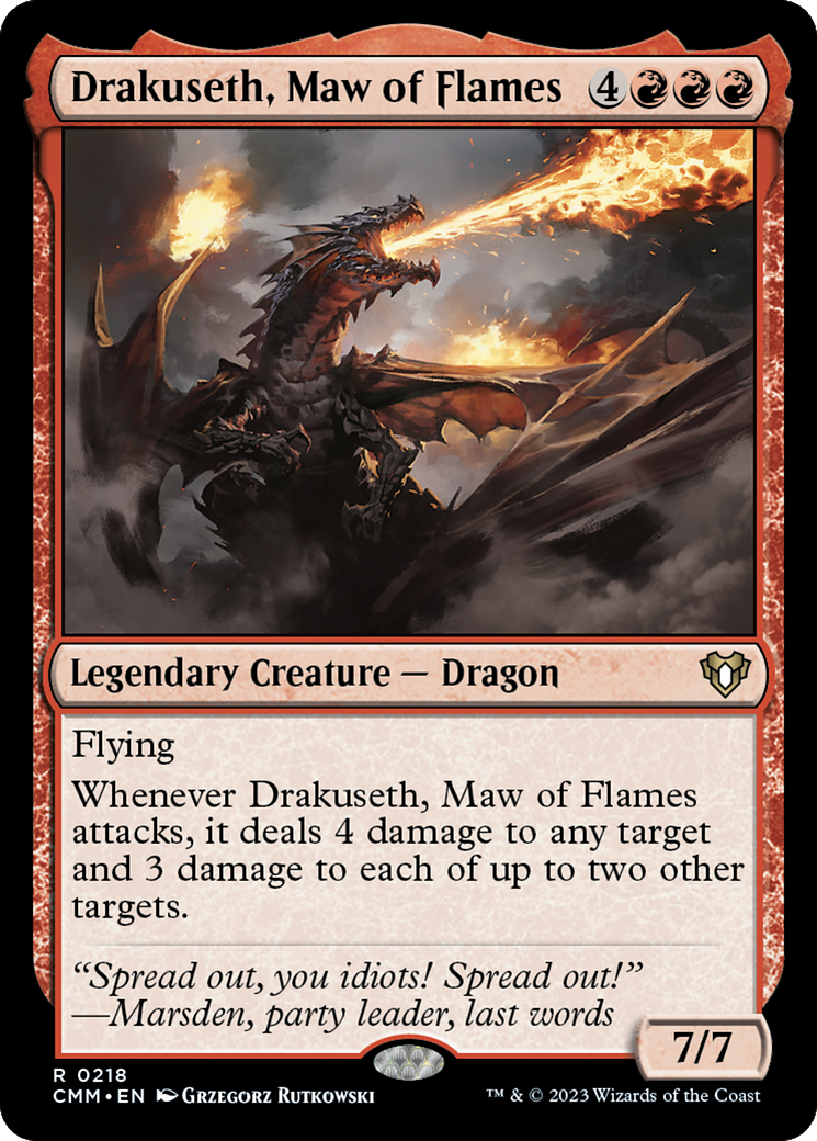 Image of Drakuseth, Maw of Flames (CMM-218) - Commander Masters Foil