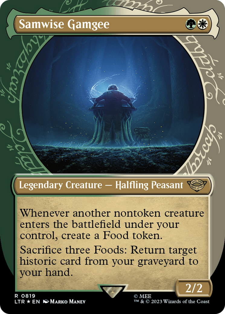 Image of Samwise Gamgee (Showcase) (Surge Foil) (LTR-819) - The Lord of the Rings: Tales of Middle-earth: (Showcase) (Borderless) Foil