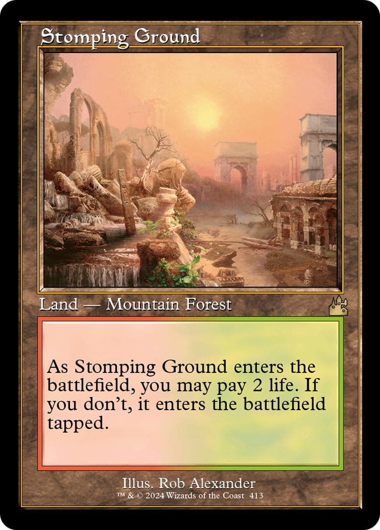 Image of Stomping Ground (Retro Frame) (RVR-413) - Ravnica Remastered Foil