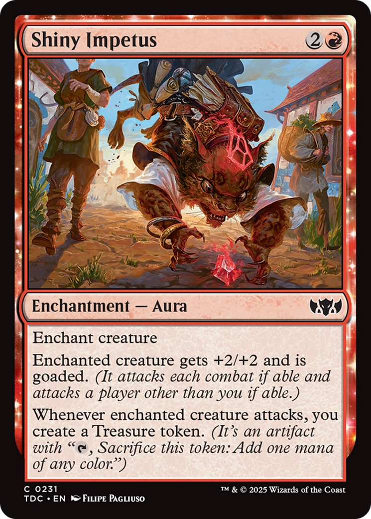 Image of Shiny Impetus (TDC-231) - Commander: Tarkir: Dragonstorm: (enchantment)