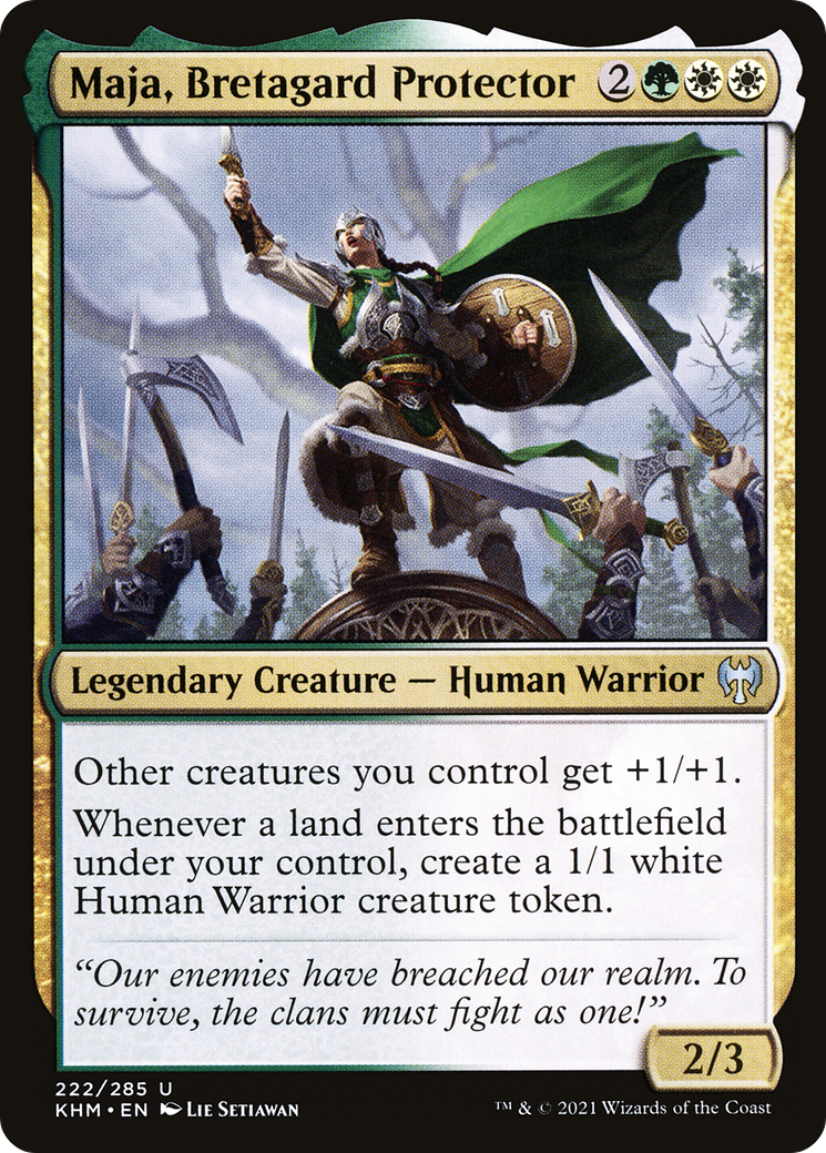 Image of Maja, Bretagard Protector (KHM-222) - Kaldheim Foil