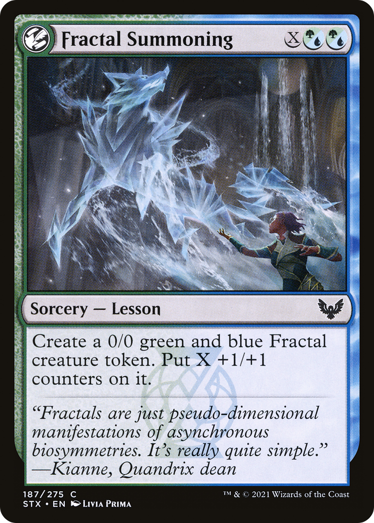 Image of Fractal Summoning (STX-187) - Strixhaven: School of Mages: (lesson) Foil