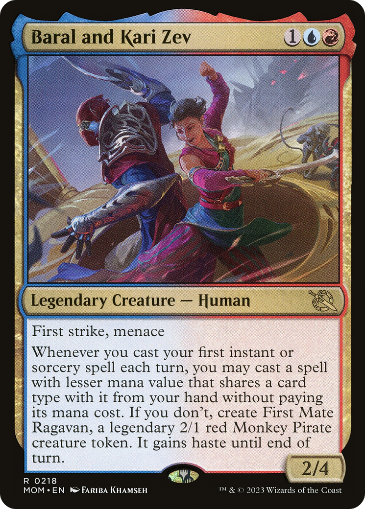 Image of Baral and Kari Zev (MOM-218) - March of the Machine Foil