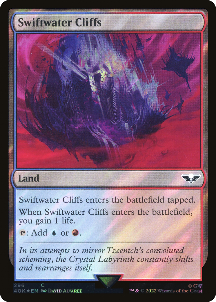 Image of Swiftwater Cliffs (Surge Foil) (40K-296) - Warhammer 40,000 Commander Foil
