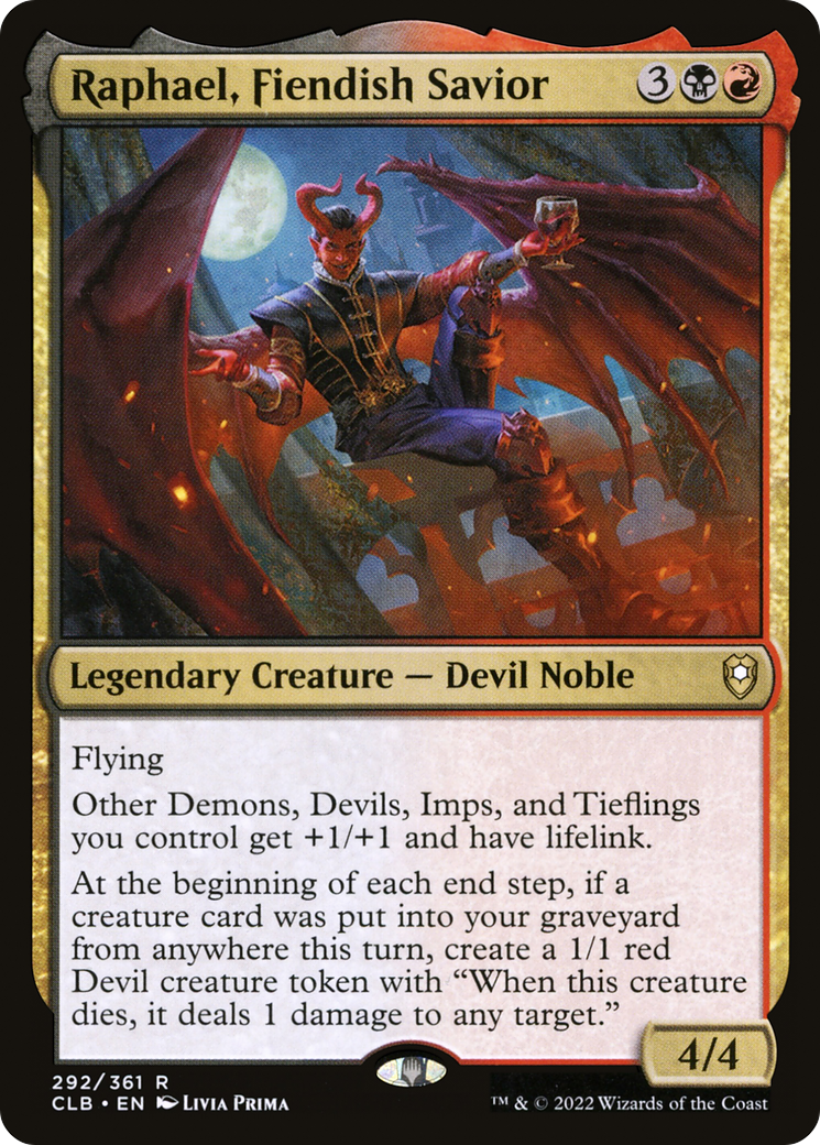 Image of Raphael, Fiendish Savior (CLB-292) - Commander Legends: Battle for Baldur's Gate Foil