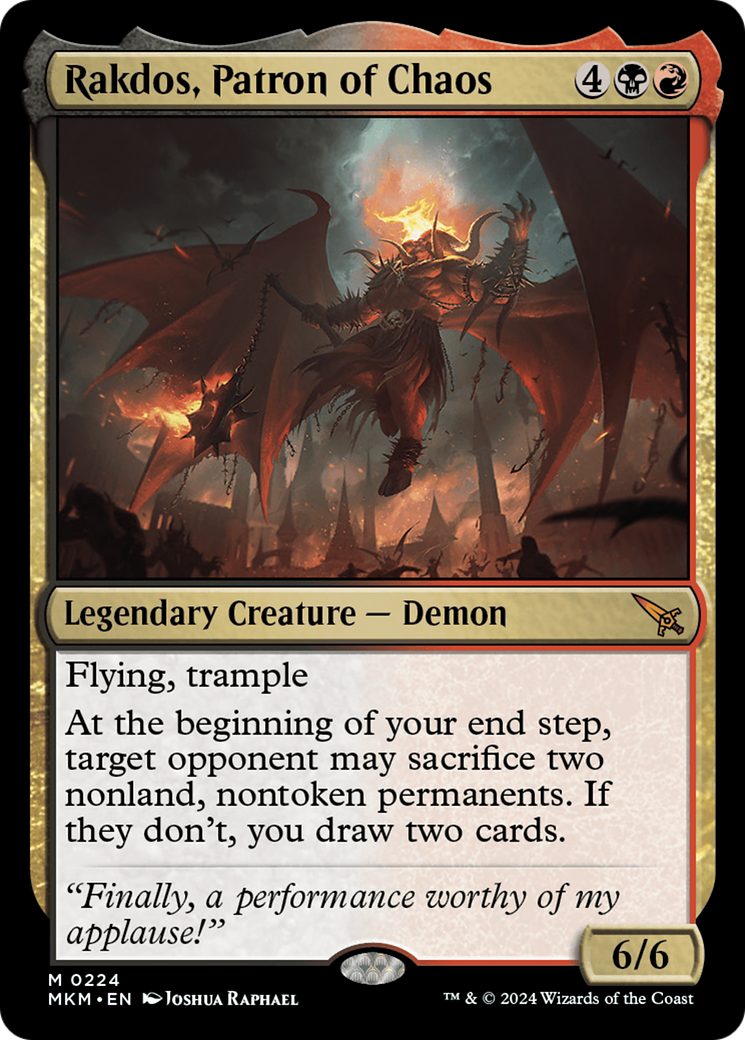 Image of Rakdos, Patron of Chaos (MKM-224) - Murders at Karlov Manor Foil