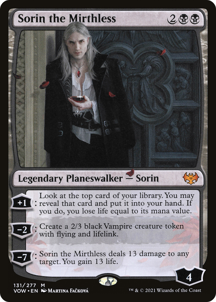 Image of Sorin the Mirthless (VOW-131) - Innistrad: Crimson Vow Foil