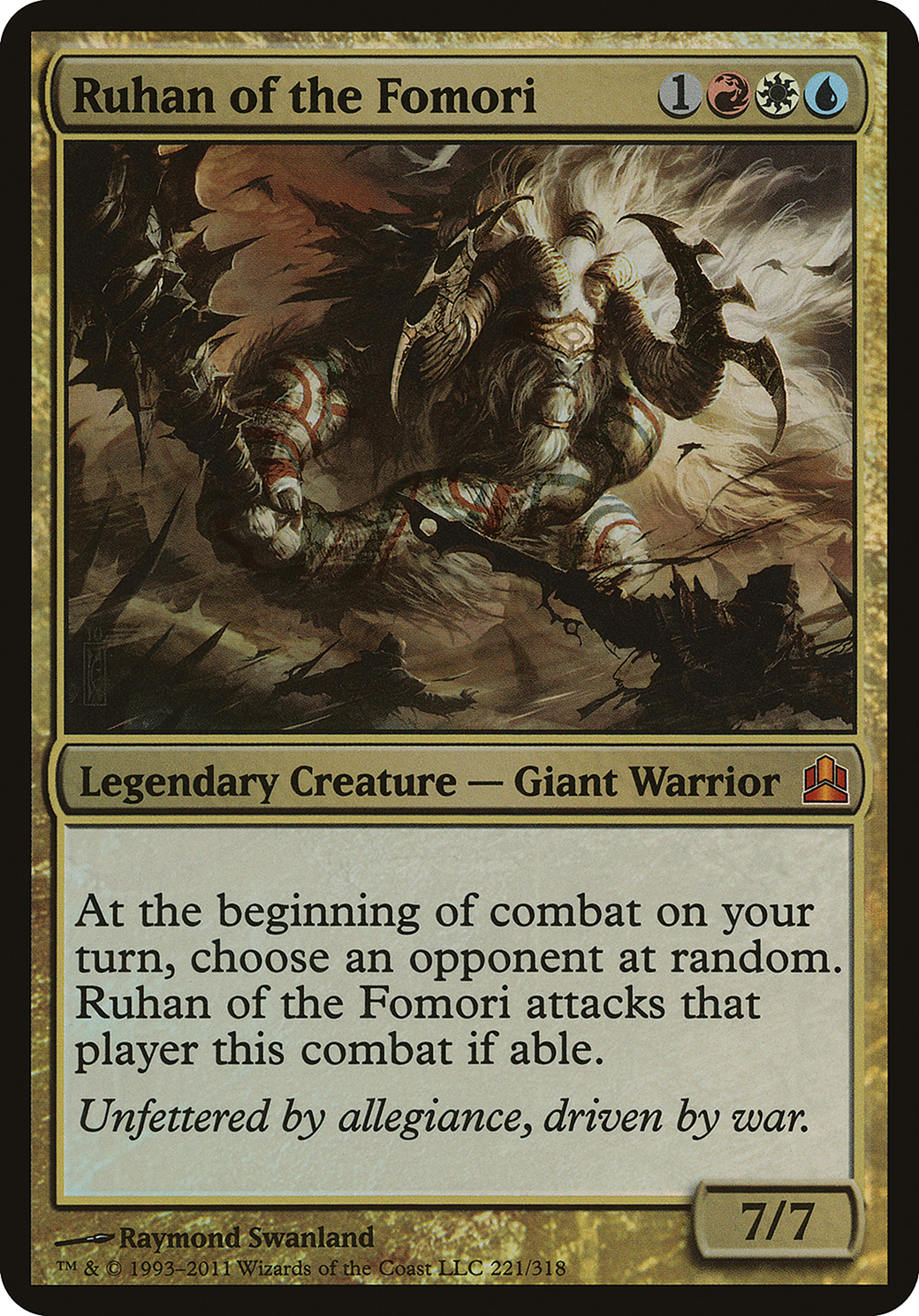Image of Ruhan of the Fomori (Commander) (OVER-) - Commander 2011 Oversized Foil
