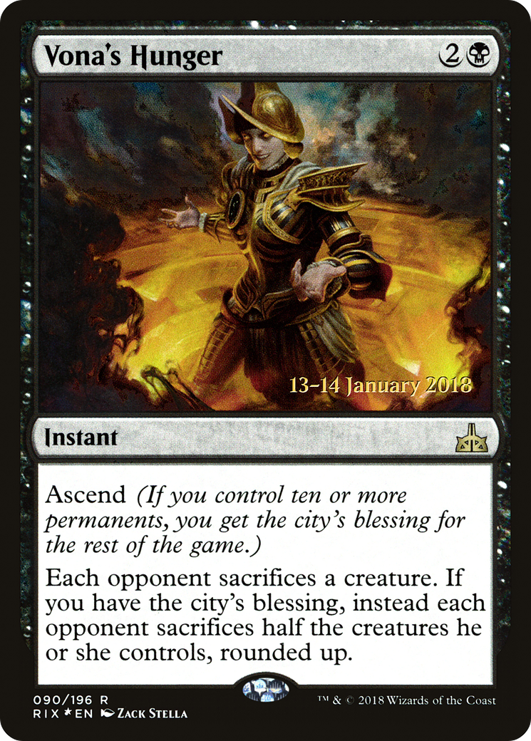 Image of Vona's Hunger (PRE-090) - Rivals of Ixalan Promos Foil