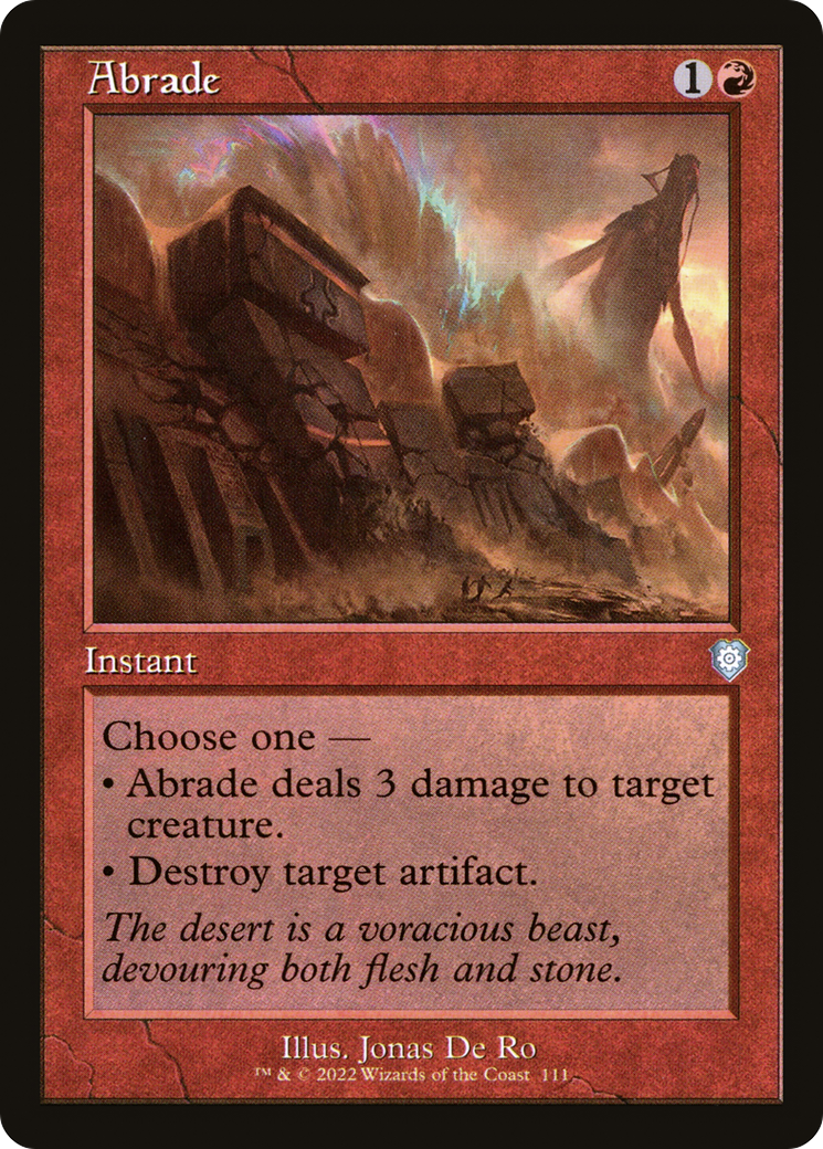 Image of Abrade (Retro Frame) (BRC-111) - The Brothers' War Commander