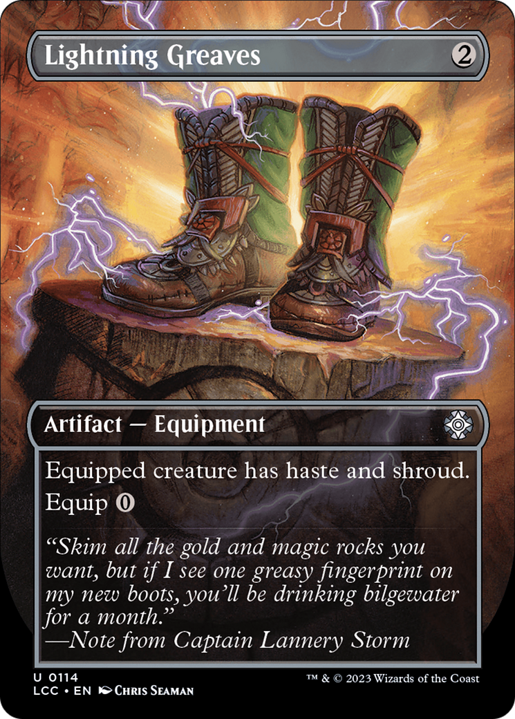 Image of Lightning Greaves (Borderless) (LCC-114) - The Lost Caverns of Ixalan Commander (Borderless)