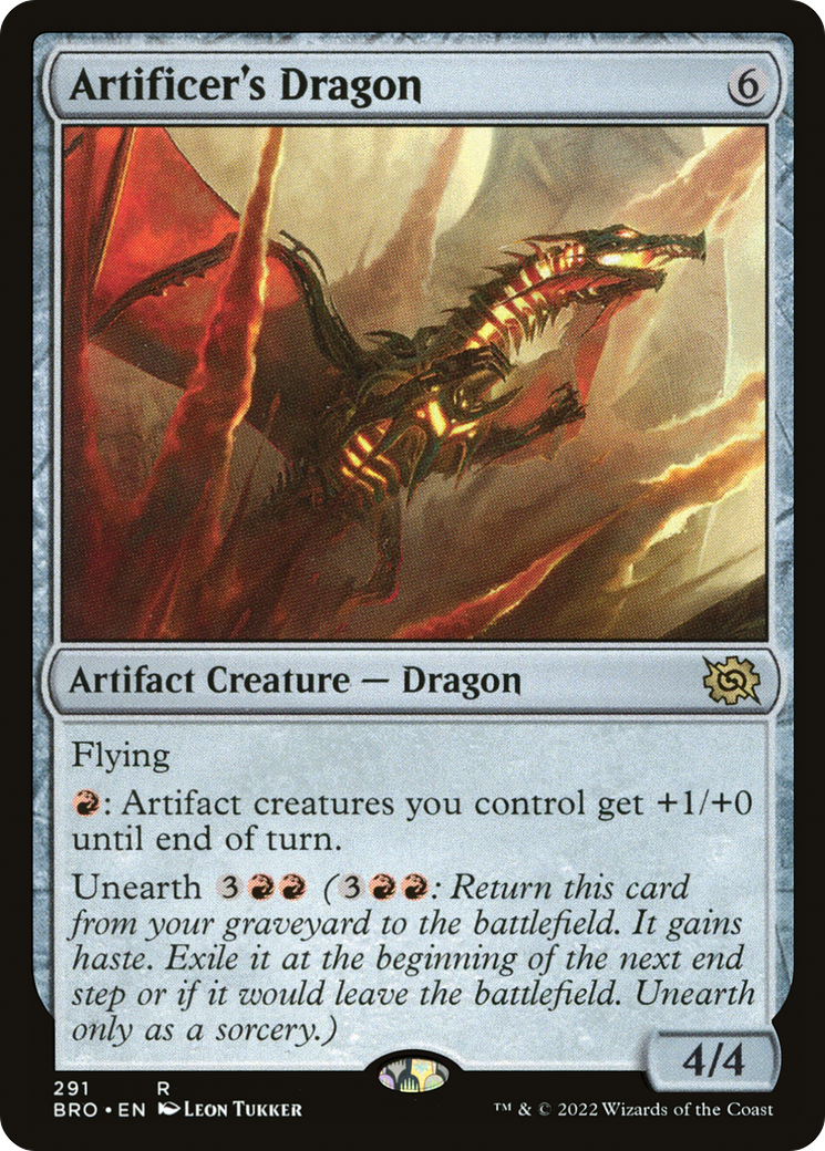 Image of Artificer's Dragon (BRO-291) - The Brothers' War Foil