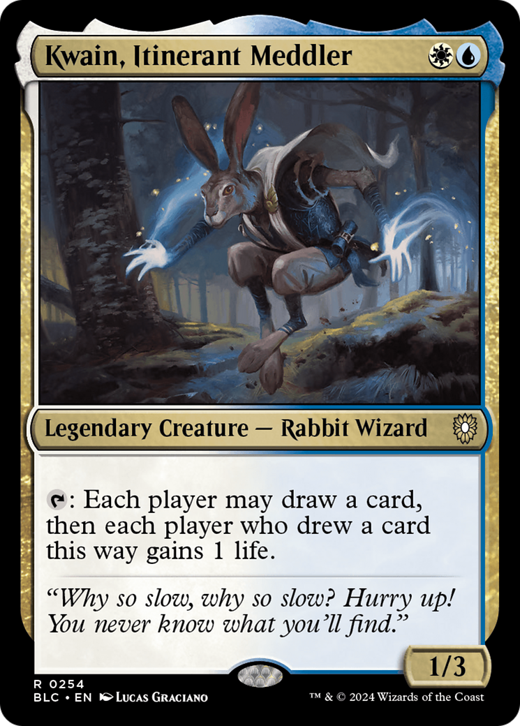 Image of Kwain, Itinerant Meddler (BLC-254) - Bloomburrow Commander