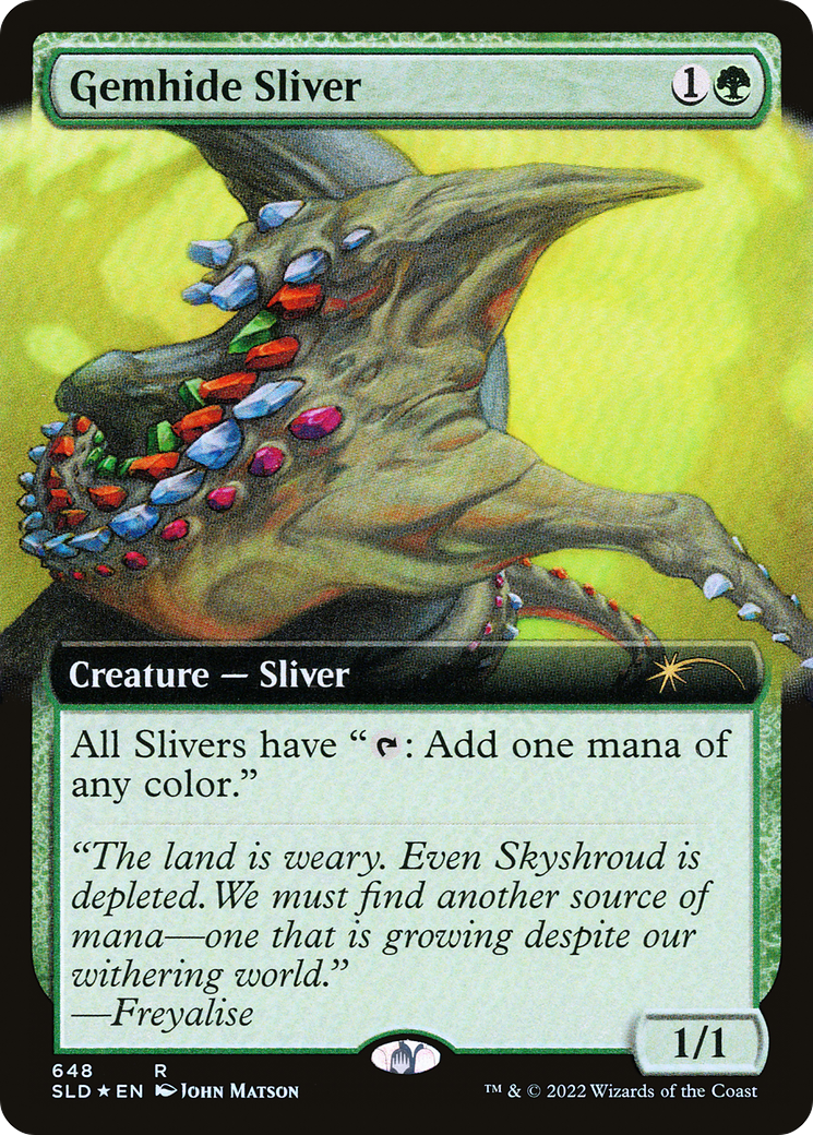 Image of Gemhide Sliver (Extended Art) (SLD-648) - Secret Lair Drop: (Extended Art) Foil