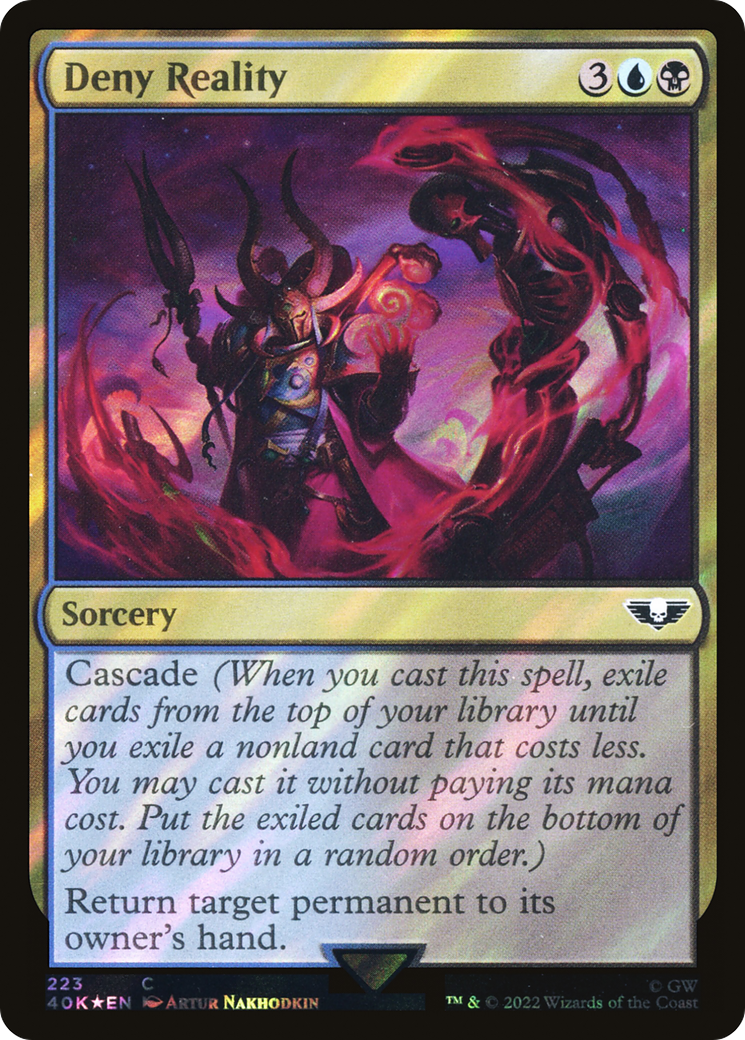 Image of Deny Reality (Surge Foil) (40K-223) - Warhammer 40,000 Commander Foil