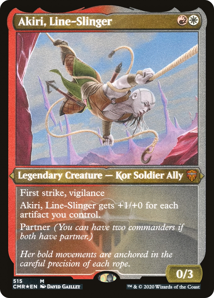 Image of Akiri, Line-Slinger (Foil Etched) (CMR-515) - Commander Legends Foil