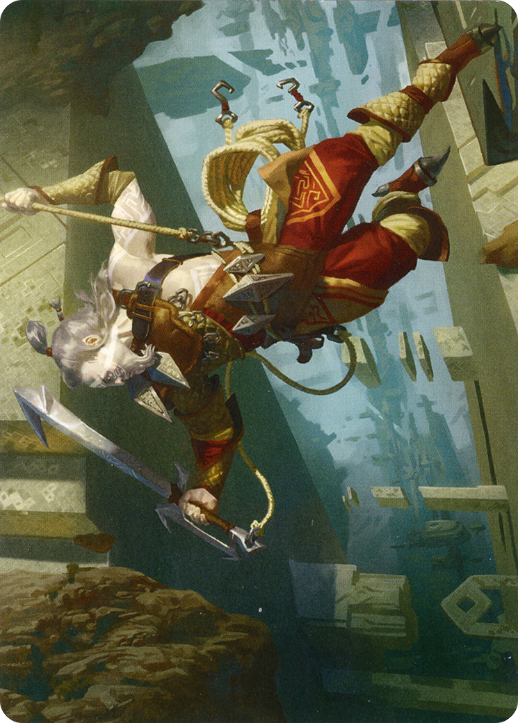 Image of Cliffhaven Sell-Sword // Cliffhaven Sell-Sword (AZNR-038) - Zendikar Rising Art Series (Borderless)