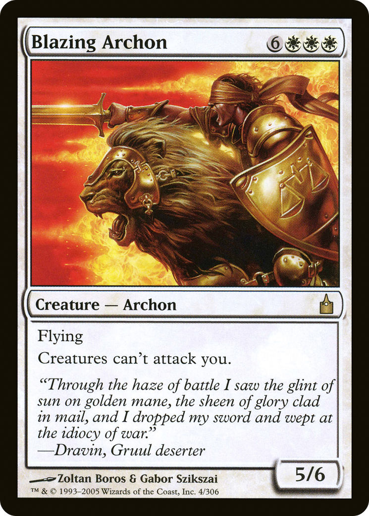 Image of Blazing Archon (RAV-004) - Ravnica: City of Guilds Foil