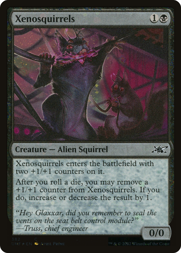 Image of Xenosquirrels (Galaxy Foil) (UNF-382) - Unfinity Foil