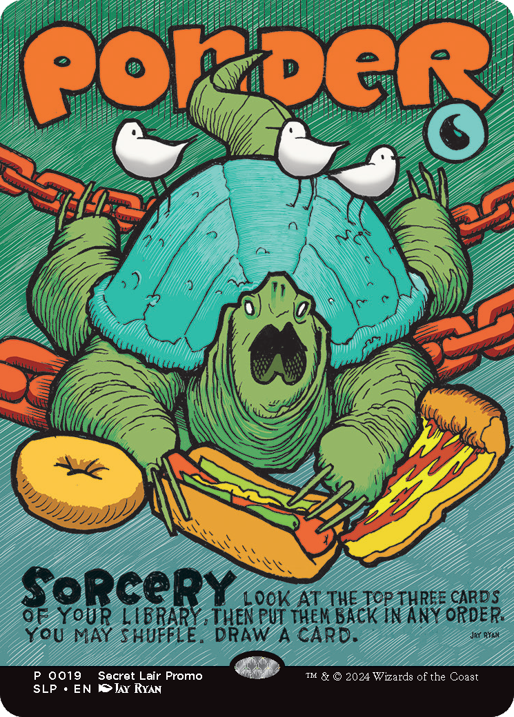 Image of Ponder (SLP-019) - Secret Lair Showdown: (borderless) (Borderless) Foil